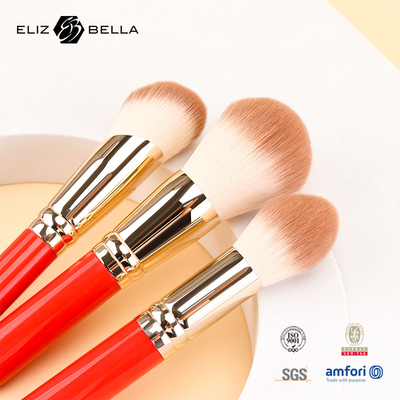 3pcs 木製ハンドル エッセンシャル 化粧品 ブラシセット 合成 ヘアメイク ツール OEM ODM